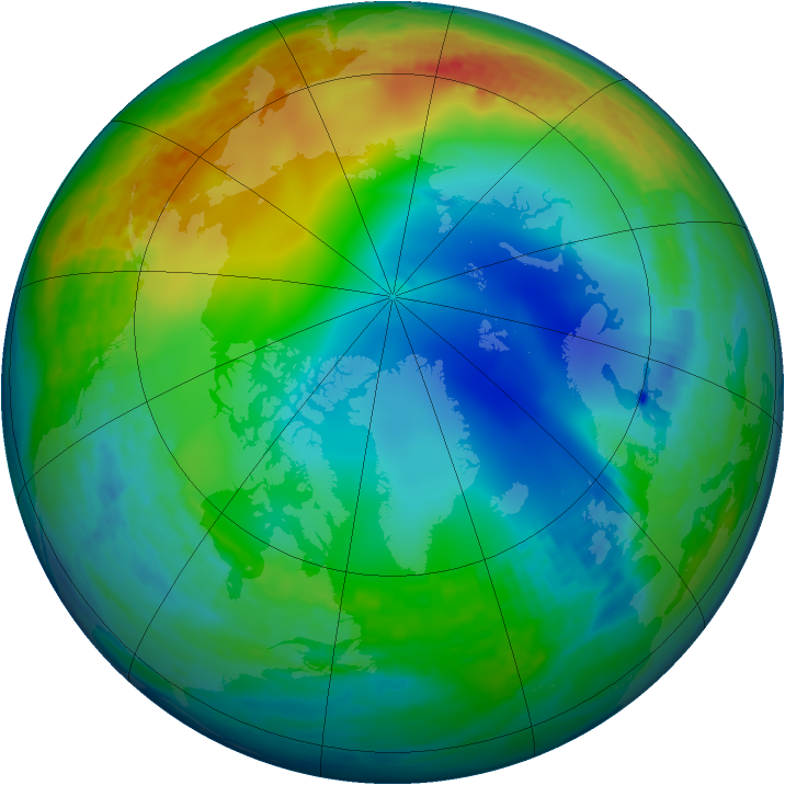 Arctic ozone map for 06 December 2002